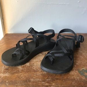 Chaco ZX/2 double strap black sandals